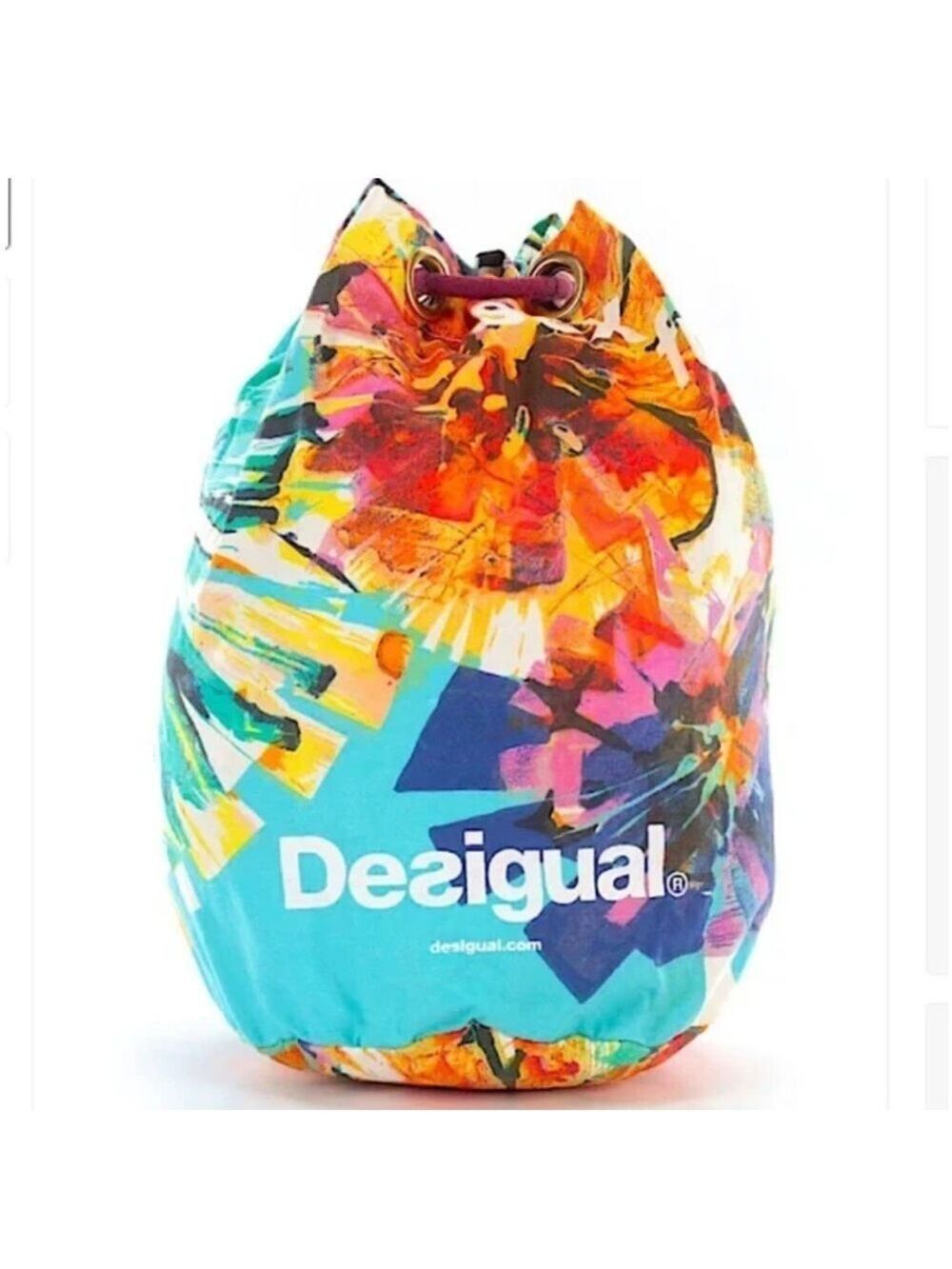 Desigual Canvas Color Splash Shoulder Bag Style 104929 Tote Travel Beach Gym